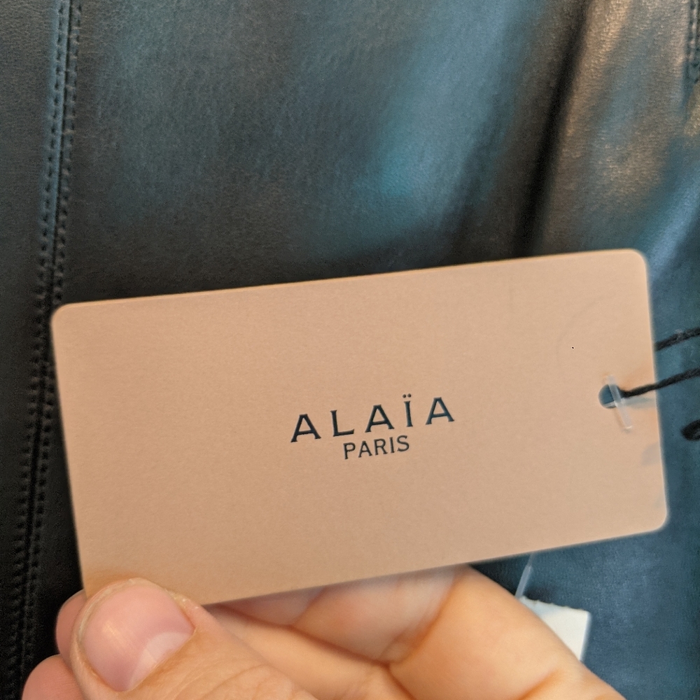 Alaia Leather Maxi skirt size XL (44) BNWT - Picture 9 of 11